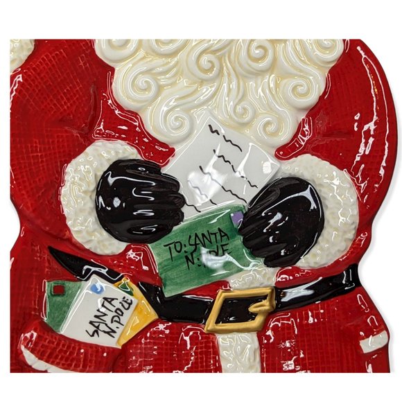 Fitz & Floyd Essential Snack Therapy Santa Plate - Picture 3 of 11